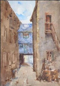 Looe Street Scene by Frank Kelsey