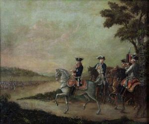 Frederick Ii Reviewing The Troops At Potsdam by Frederick Kemmelmeyer