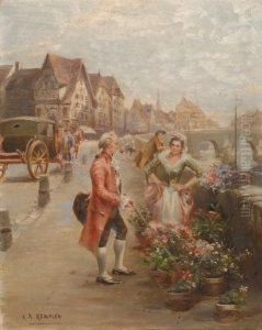 British. The Flower Seller by Alfred R Kemplen