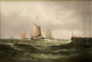 Yachts Off A Pier by Matthew Kendrick