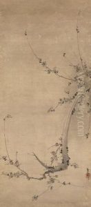 Blossoming Plum Branch by Shokei Kenko
