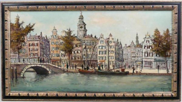 European Canal Scene - view 1