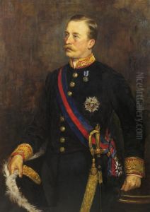 Portrait Of Algernon Hawkins Thomand Keith-falconer by Charles Napier Kennedy