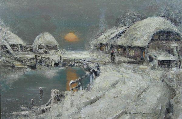 Farm Scene, Winter - view 1