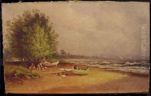 Boats Upon The Shore by William H. Kensil