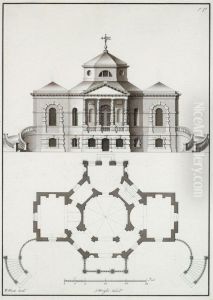 A Pair Of Architectural Drawings After Designs By William Kent by William Kent