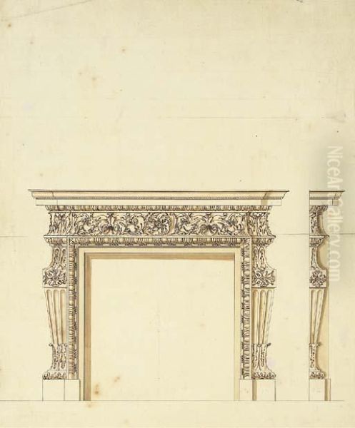 Design For A Chimney-piece For Thomas Coke - view 1