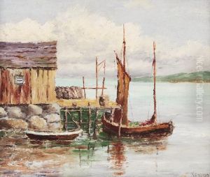 Boats At Dock by Henry Rodman Kenyon