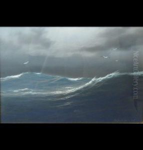 Rough Sea At Dusk by Carl Kenzler