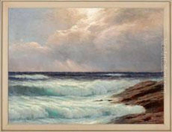 Grose Landschaft Mit Meeresbrandung Am Strand - view 1