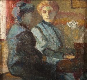 Baratnok A Zongoranal by Josef Karoly Kernstok
