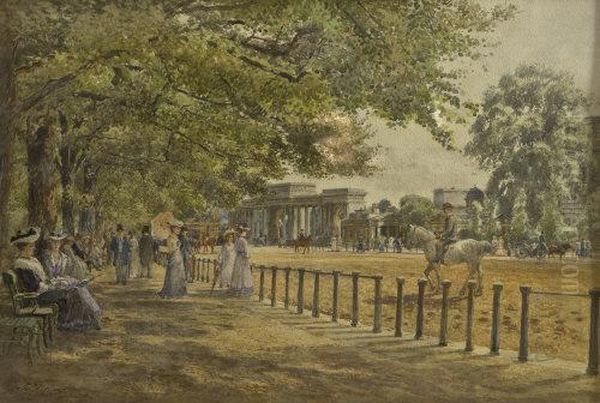 Hyde Park,
Rotten Row,
Summer Morning - view 1