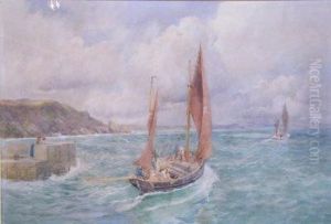 A Mevagissy Trawler by Frederick B. Kerr