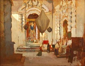 Cathedral Interior by James Kerr-Lawson