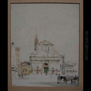 Street Scene; Port Scene by James Kerr-Lawson