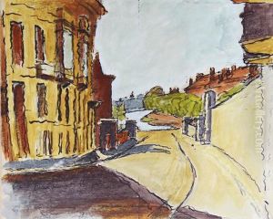Town Scene by Anton Kerschbaumer