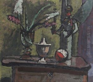 Hyacinths And Advent Angel by Anton Kerschbaumer