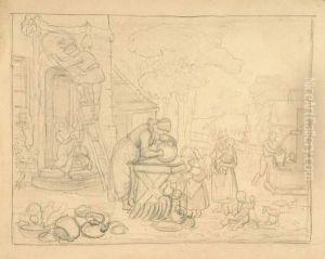 Die Tellerwasche. by Georg Friedrich Kersting