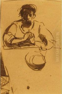 Biddende Man by Dick Ket