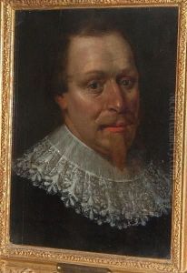 Portrait Of A Gentleman, Head Study, Wearing A Ruff by Cornelis Ketel