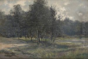 Troupeau De Moutons A La Lisiere De La Foret by Vital Keuller