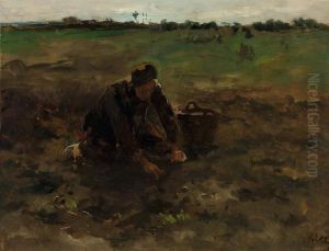 Grubbing Potatoes by Jacob Simon Hendrik Kever