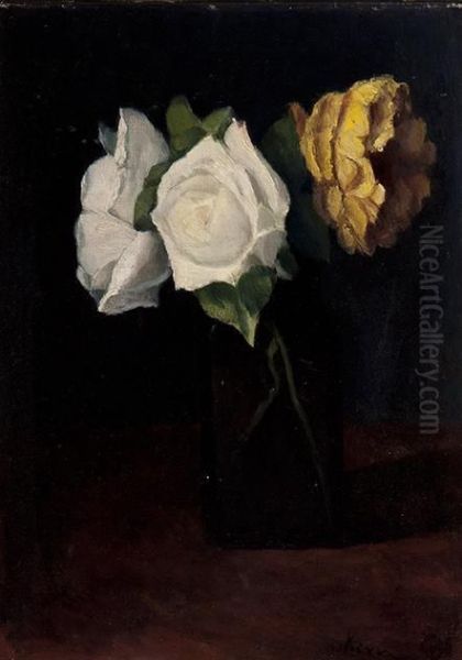 Three Roses In A Vase - view 1