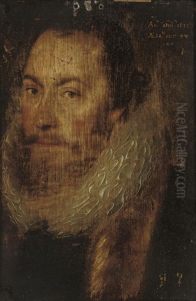 Portrait Of A Gentleman, Bust-length, In A White Ruff And Fur Coat - view 1