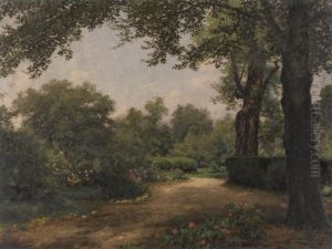 Corner Of An Old Southern Garden by John Ross Key