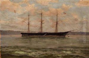 Ship Portrait The Clipper Pekina At Anchor In Port Augusta