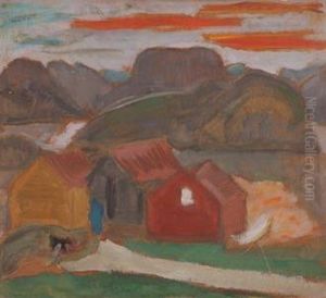 Hus I Fjellandskap by Ragnhild Keyser
