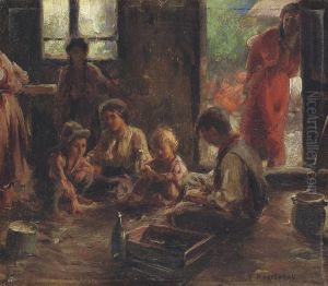 Peasant Children Playing In A Hut