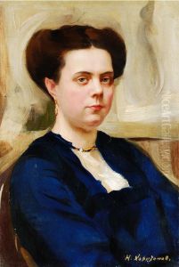 Damenpotrait by Nikolai Vasilievich Kharitonov