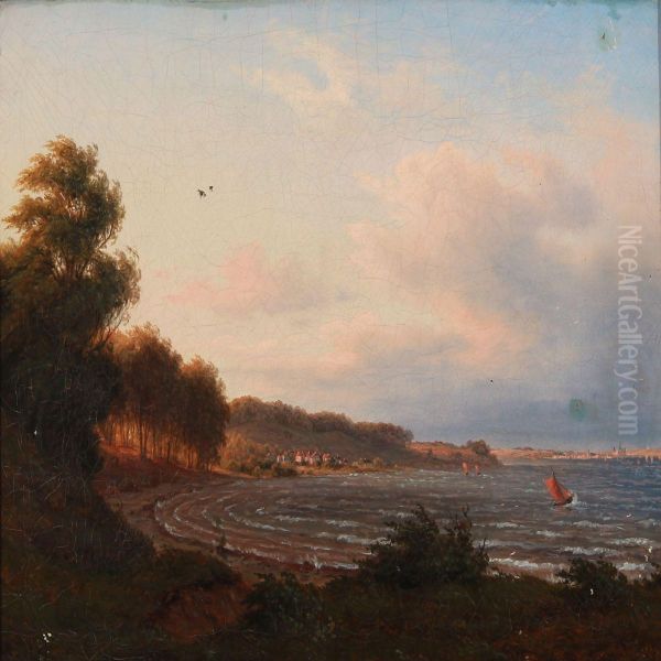Coastal Scape From Rungsted With Kronborg In The Background - view 1