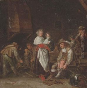 A Cavalier Putting His Boots by Simon Kick