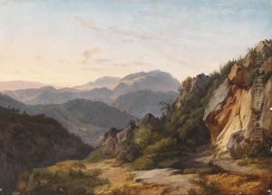 Attributed Romanticlandscape by Paul Joseph Kiederich