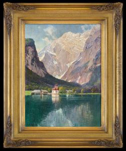 Alpine Lake by Herman Kiekebusch