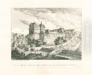 Zamek W Pinczowie by Kajetan Wincenty Kielisinski