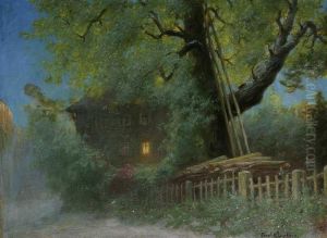 Signiert, Ruckseitig Auf Altem Klebezettel by Ernst Kiesling