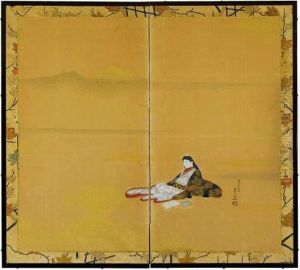 Paravent A Deux Feuilles by Suzuki Motonaga Kiitsu