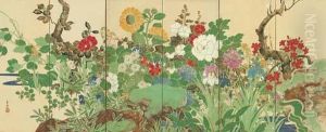Flowers Of The Four Seasons by Suzuki Motonaga Kiitsu