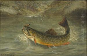 Fly-fishing Scene by Samuel A. Kilbourne