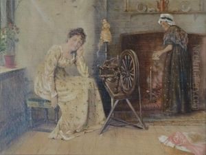 Interior Scene by George Goodwin Kilburne