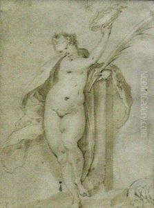 Allegorical Figure Of Fame by Lucas Killian