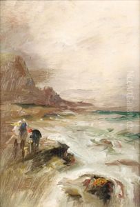 Coastal Landscape With Figures On The Shore