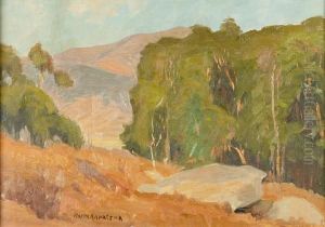 Distant Hills, Eucalyptus Trees, Summer Path (three) by Aaron Edward Kilpatrick