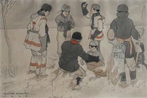 Winter Scene With Figures Winter Scene With Figures