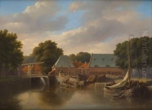 Barges Devant L""ecluse Barges Devant L""ecluse