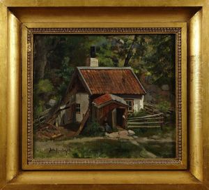 Stugidyll Medkvinna Och Barn by Johan Kindborg