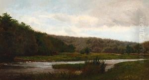 River Landscape by Jean-Baptiste Kindermans